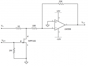 Simple JFET VCA